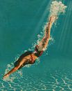 Meisje duikt in het water van Jan Keteleer (JanKé): Een reis voorbij het canvas thumbnail