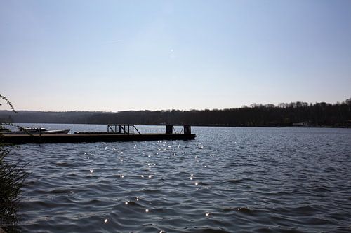 Impressies van het Baldeney-meer in Essen, Duitsland