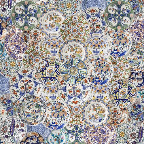 Antieke borden patroon van Richards Fine Art