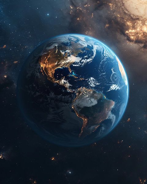 Blick ins Universum von fernlichtsicht