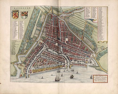 Rotterdam, Stadsplattegrond Joan Blaeu 1652
