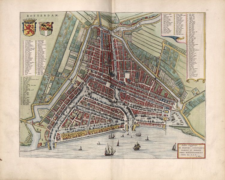 Rotterdam, Stadtplan Joan Blaeu 1652 von Atelier Liesjes