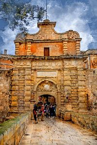 Malta Mdina city watercolor painting #malta