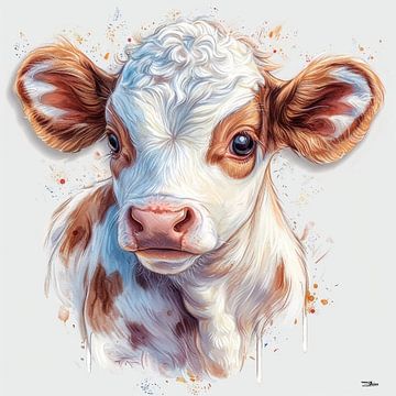vache de ferme abstraite sur Gelissen Artworks