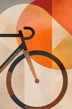 Creatief fietsontwerp in kleuren
