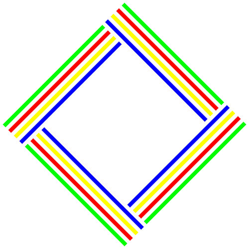 No Crossing | Great Wide Open | S=2 | Couleur=4 | RGBY | Centre=Bleu