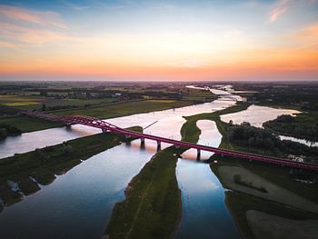IJssel bridge in Zwolle during sunset