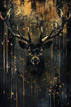 Mysterieuze hert met gouden accenten van Art & Soul Creations