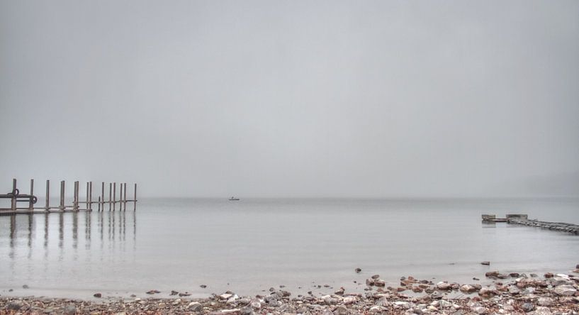 Misty lake fishing van BL Photography