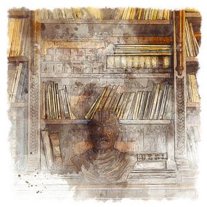 Library in Beauvoorde Castle