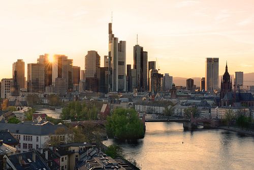 Sun over the skyline - Frankfurt am Main