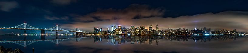 L'horizon nocturne de San Francisco par Remco Piet