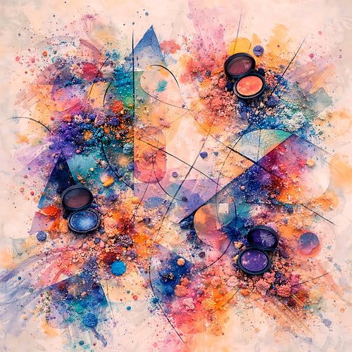 Kleurrijke Abstracte Make-up Compositie