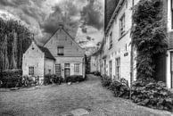 Muurhuizen historische Amersfoort schwarz-weiß von Watze D. de Haan Miniaturansicht