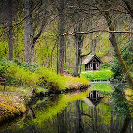 Hütte im Märchenwald von Merel Pape Photography