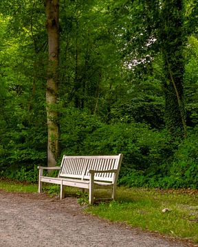 Eenzaam bankje in het park van Patrick Herzberg