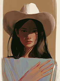Gentle Strength – Cowgirl Portrait by Bianca ter Riet
