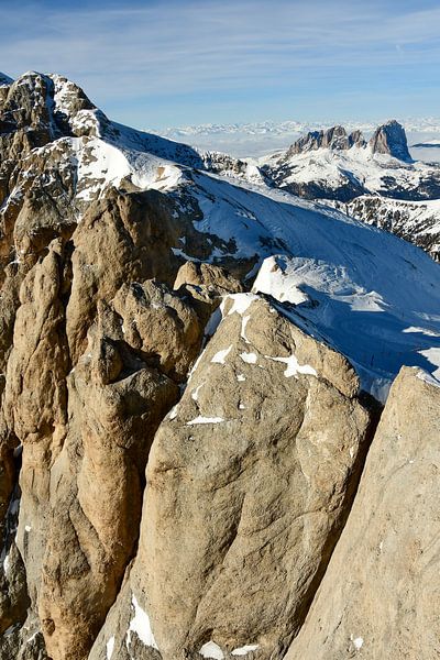 Marmolada summit with Sassolungo by Bettina Schnittert