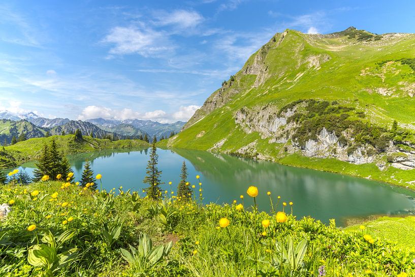 Seealpsee and Seeköpfle, 1919m, Allgäu Alps by Walter G. Allgöwer