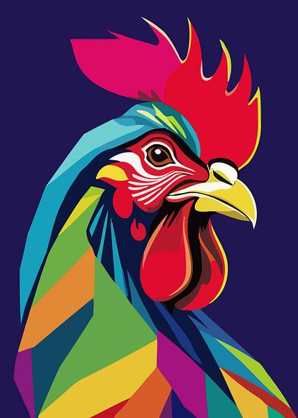 Coq gaulois Pop Art par MIROKKU