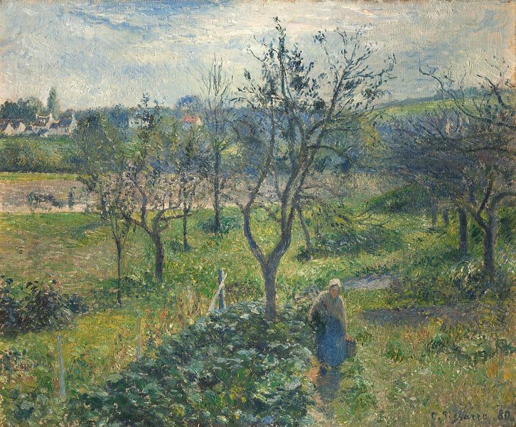 Tuin bij Val Hermeil, Camille Pissarro van All the Masters