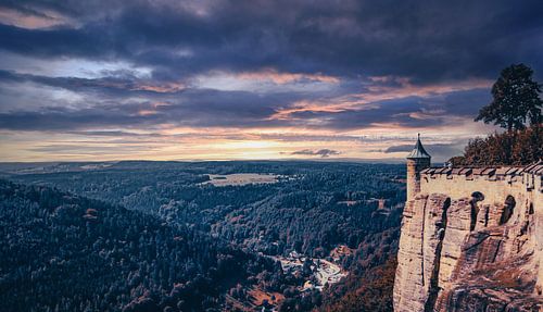 Uitzicht vanaf vesting Königstein