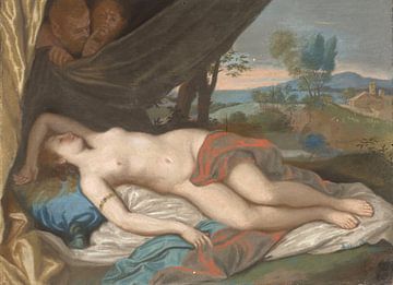 Slapende nimf bespied door saters, Jean-Etienne Liotard