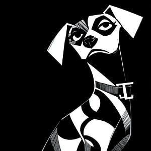 Weathered Dachshund in Pure Contrast