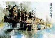 Amsterdam watercolor by Ariadna de Raadt-Goldberg thumbnail