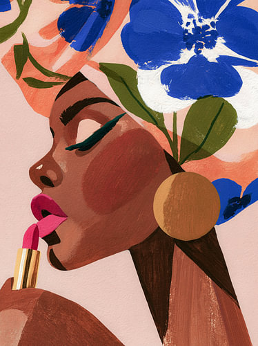 Blumen, Lippen und blaue Träume von But First Framing