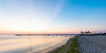 Ahlbeck Pier on the island of Usedom on the Baltic Sea by Werner Dieterich