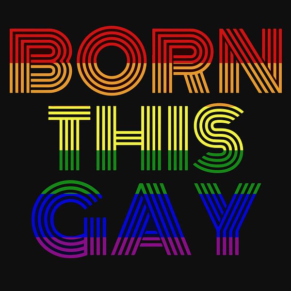 Born This Gay Text Kunst von Art Kingdom