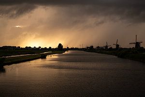 Moulins de Kinderdijk - silence sous la pluie