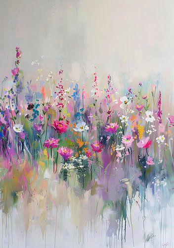 Gartenbild mit fröhlichen Blumen von Blumen Studio