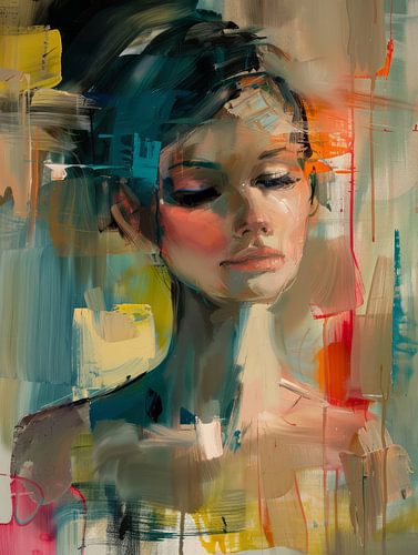 Kleurrijk modern en abstract portret