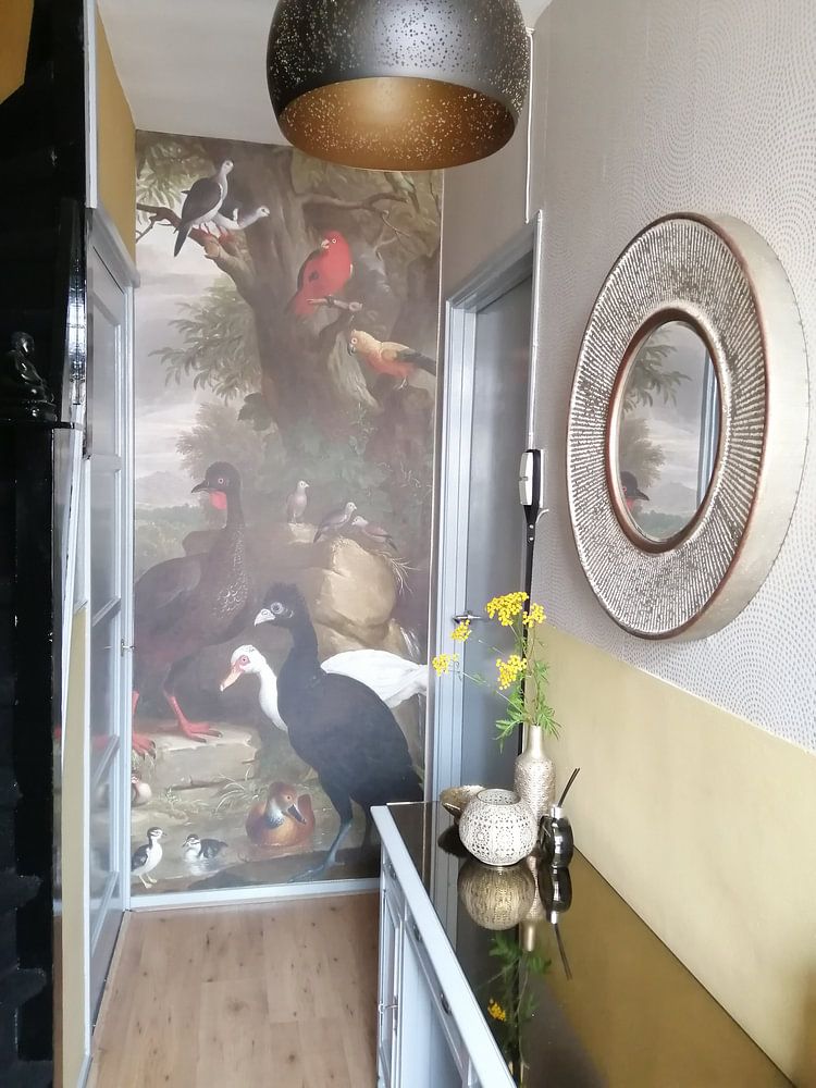 Een verzameling vogels in een park, Jakob Bodány 