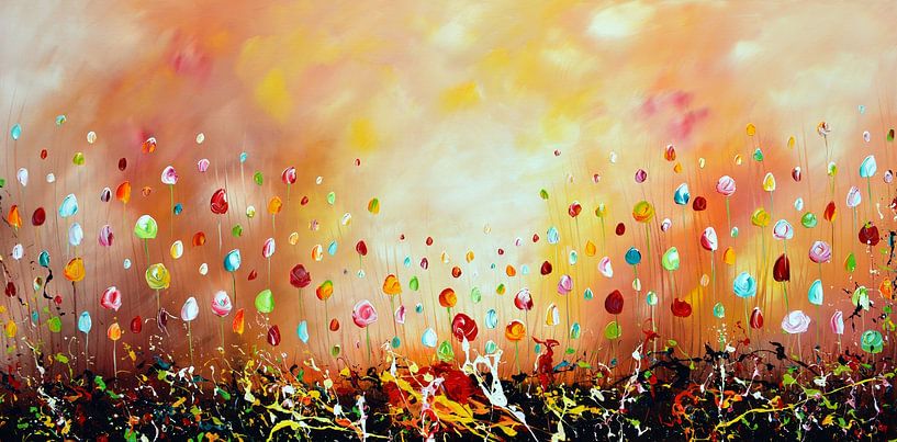 Abstract Flowers by Gena Theheartofart