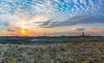 lighthouse sunset grand panorama