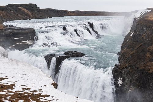 Der Wasserfall Gullfoss in Island
