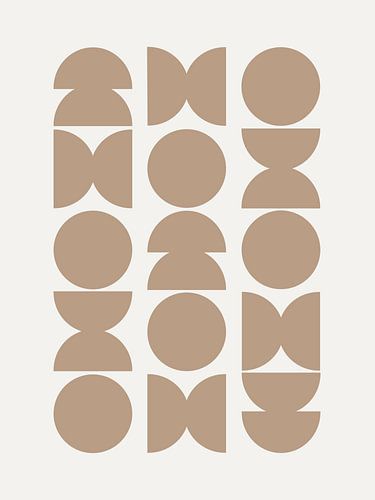 Motif moderne du milieu du siècle dans les tons de terre