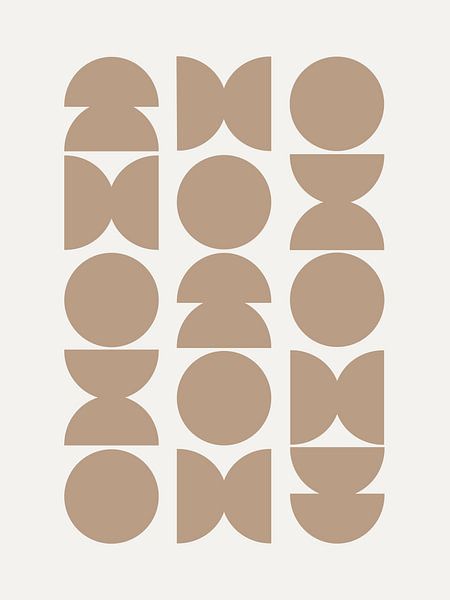 Mid-Century modern pattern in earth tones by Imaginative