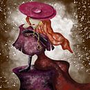 Dame in het rood van Patricia Piotrak thumbnail
