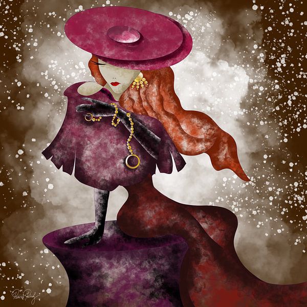 Dame in het rood van Patricia Piotrak