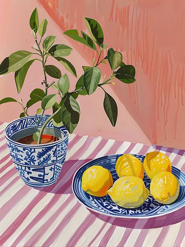 Des citrons sur la table sur haroulita