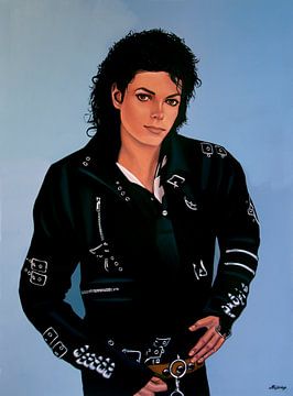 Michael Jackson Bad Schilderij van Paul Meijering