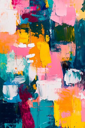 Explosion de couleurs abstraites dans des tons pastels