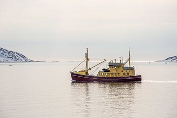 Schip in de Poolzee rond Spitsbergen van Gerald Lechner
