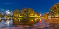 Volle maan boven de stadsgracht van Harrie Muis thumbnail