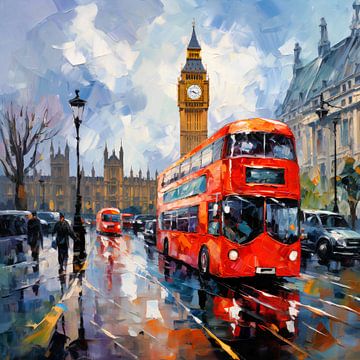 Red Buses in London by ARTemberaubend