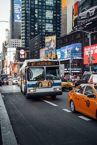 Bus sur Times Square sur Bas de Glopper